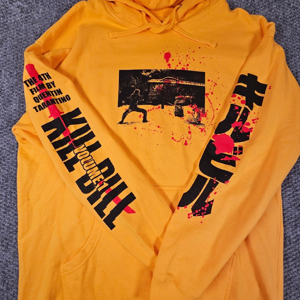 Rucking Fotten‎ Kill Bill Vol 1 Hoodie Yellow Quentin Tarantino Movie XL Mens